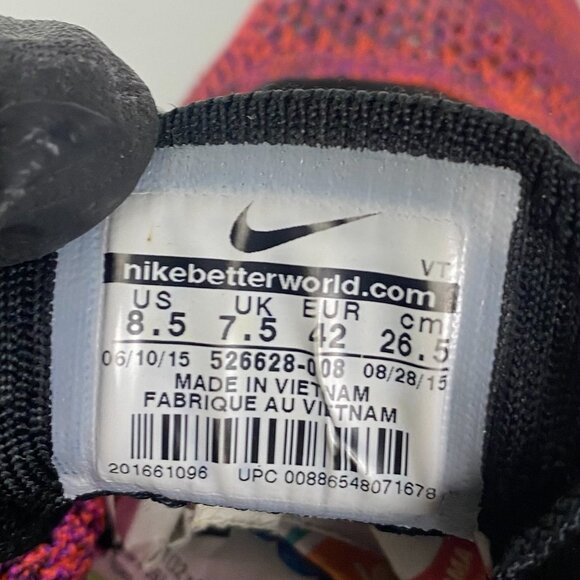 Nike Flyknit Racer Running Shoes Men's 8.5 Acai Berry Hyper Orange 526628 008 - Picture 16 of 16